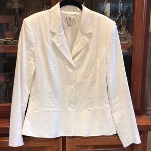 White linen blazer